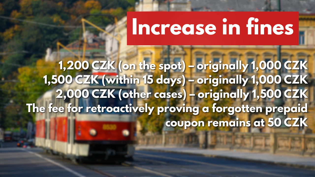 Fines for Prague public transport increased