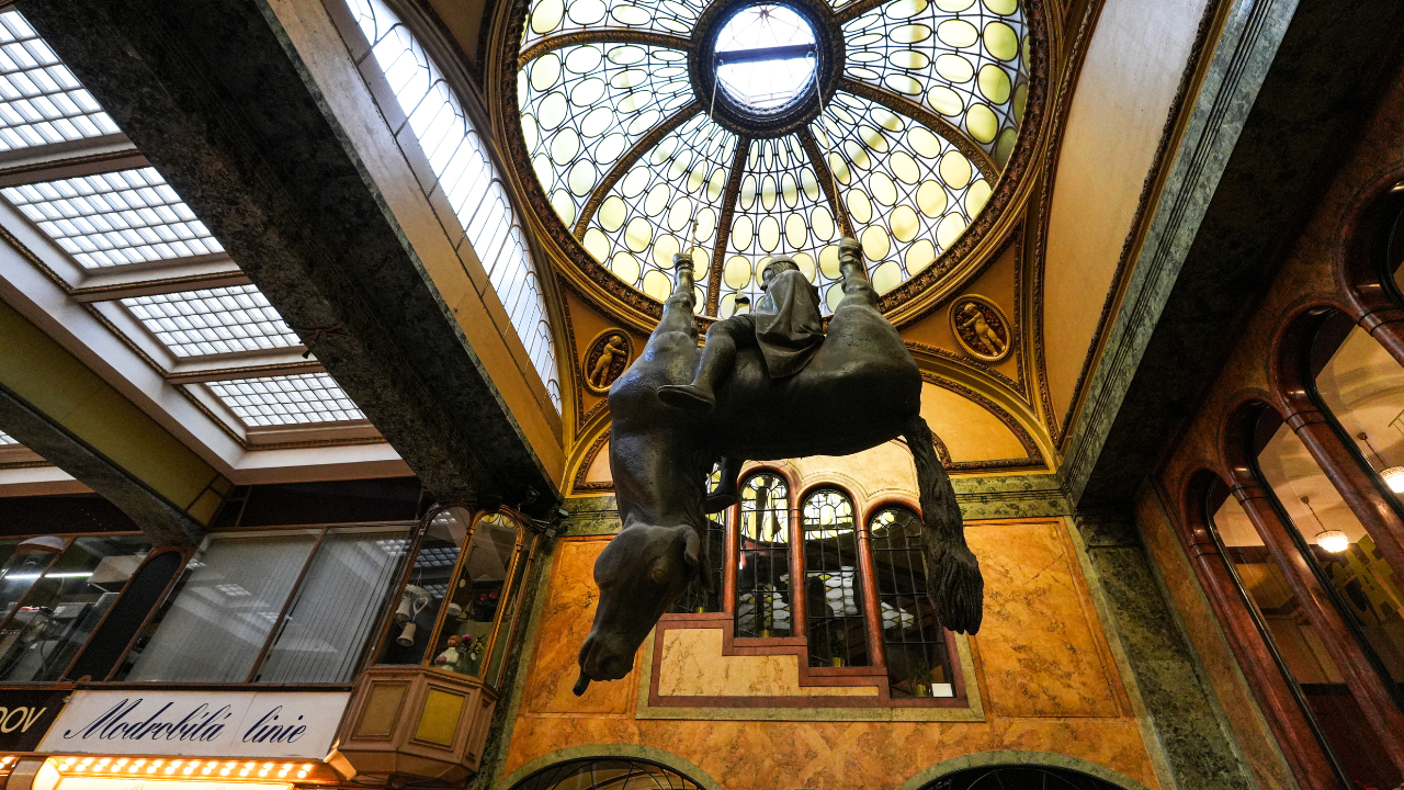 Prague Upside-Down Horse Statue