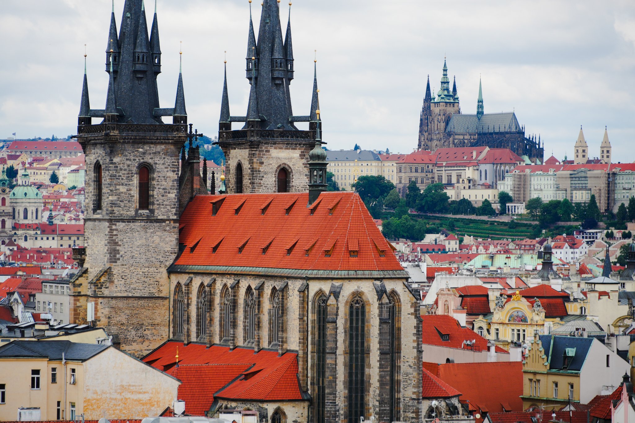 Prague view from the Powder Tower
