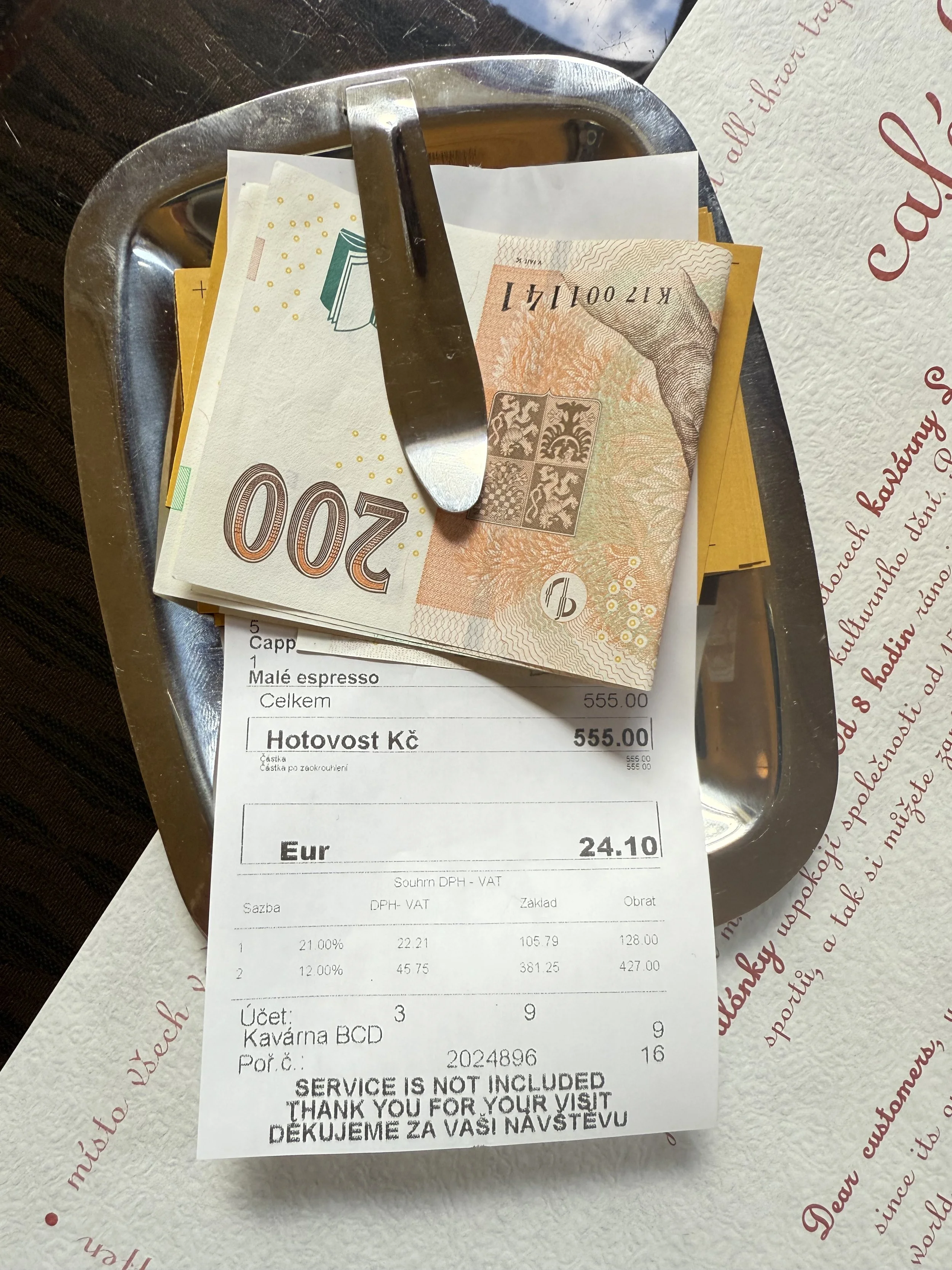 Paying in Prague