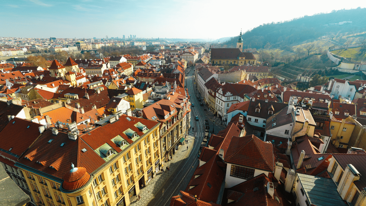 View of Prague red roofs - Real Prague guides