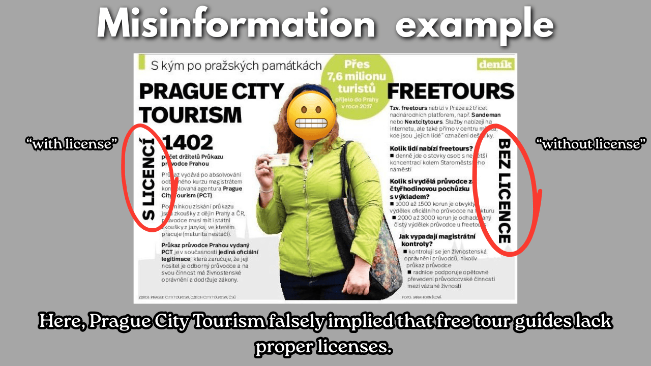 Prague City Tourism Misinformation Campaign