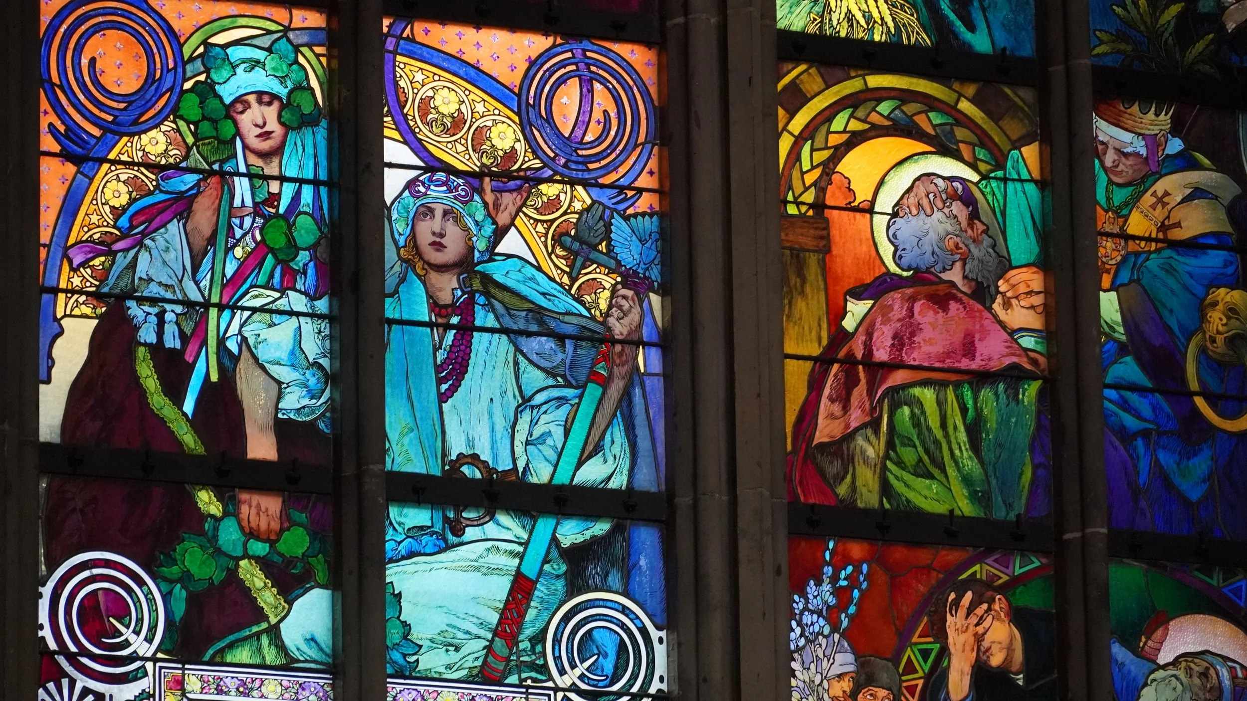 Stainglass window by Alfons Mucha