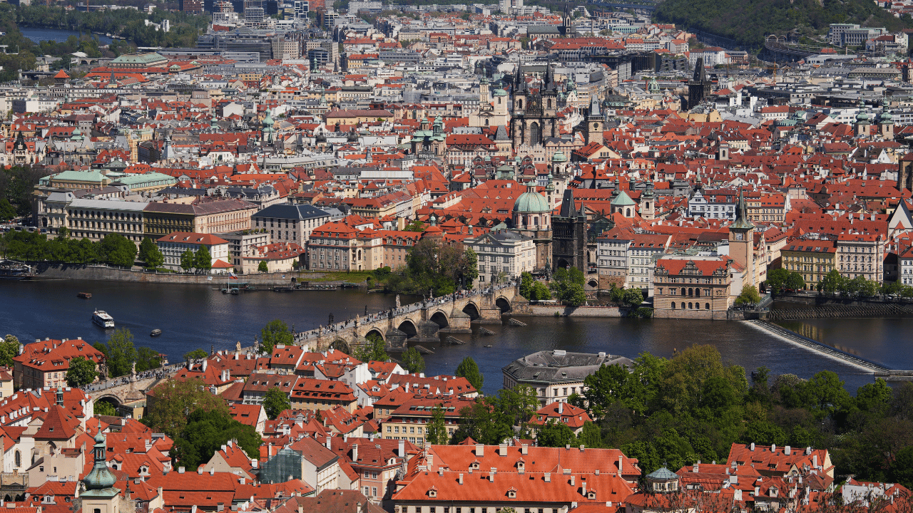 Prague City Center view