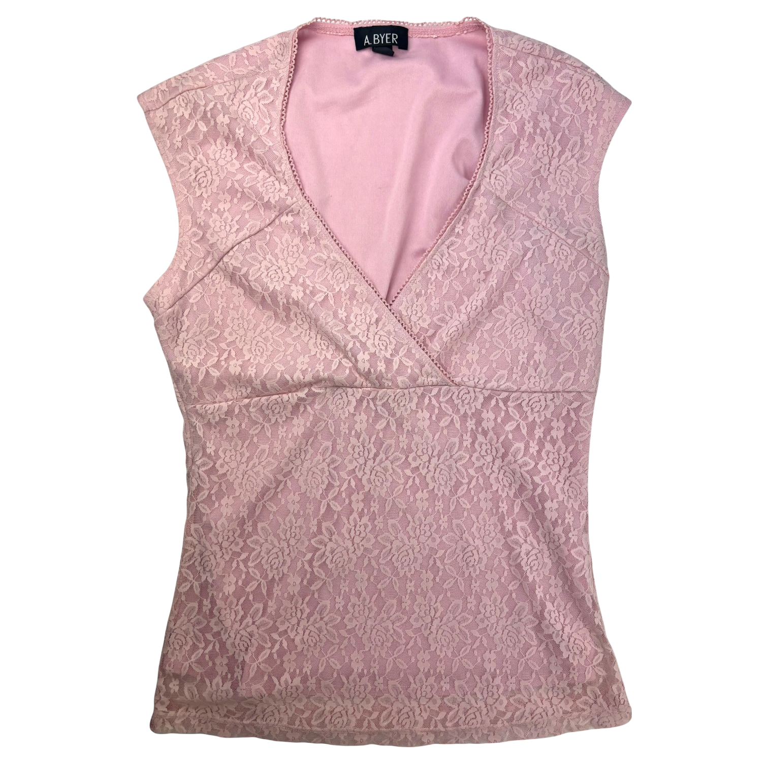 Y2k A.Byer Pink Lace Top