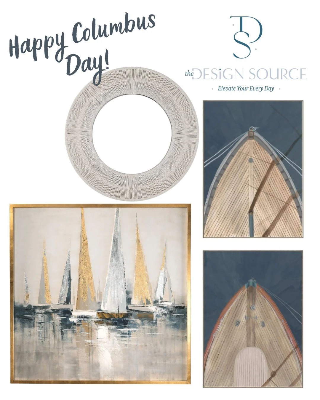In fourteen hundred ninety-two, Columbus braved the ocean&rsquo;s hue. Happy Columbus Day! 🏝🩷⛵️#elevateyoureveryday #relaxallday #thedesignsourcesl #SereneSpaces #WelcomeHome