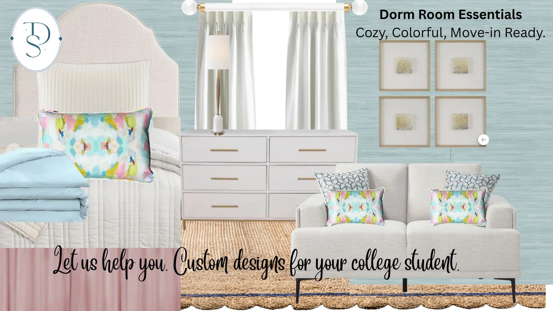 Dorm Room Essentials
Let us help you design your College Students Dorm Room

Call us today to schedule an appointment.
 #InteriorDesignTrends #thedesignsource #elevateyoureveryday