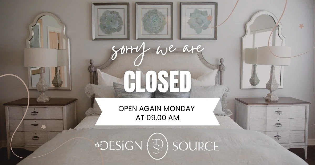We are closed for Good Friday. 

 #InteriorDesignTrends #thedesignsourcesl #luxurydesign #WelcomeHome
