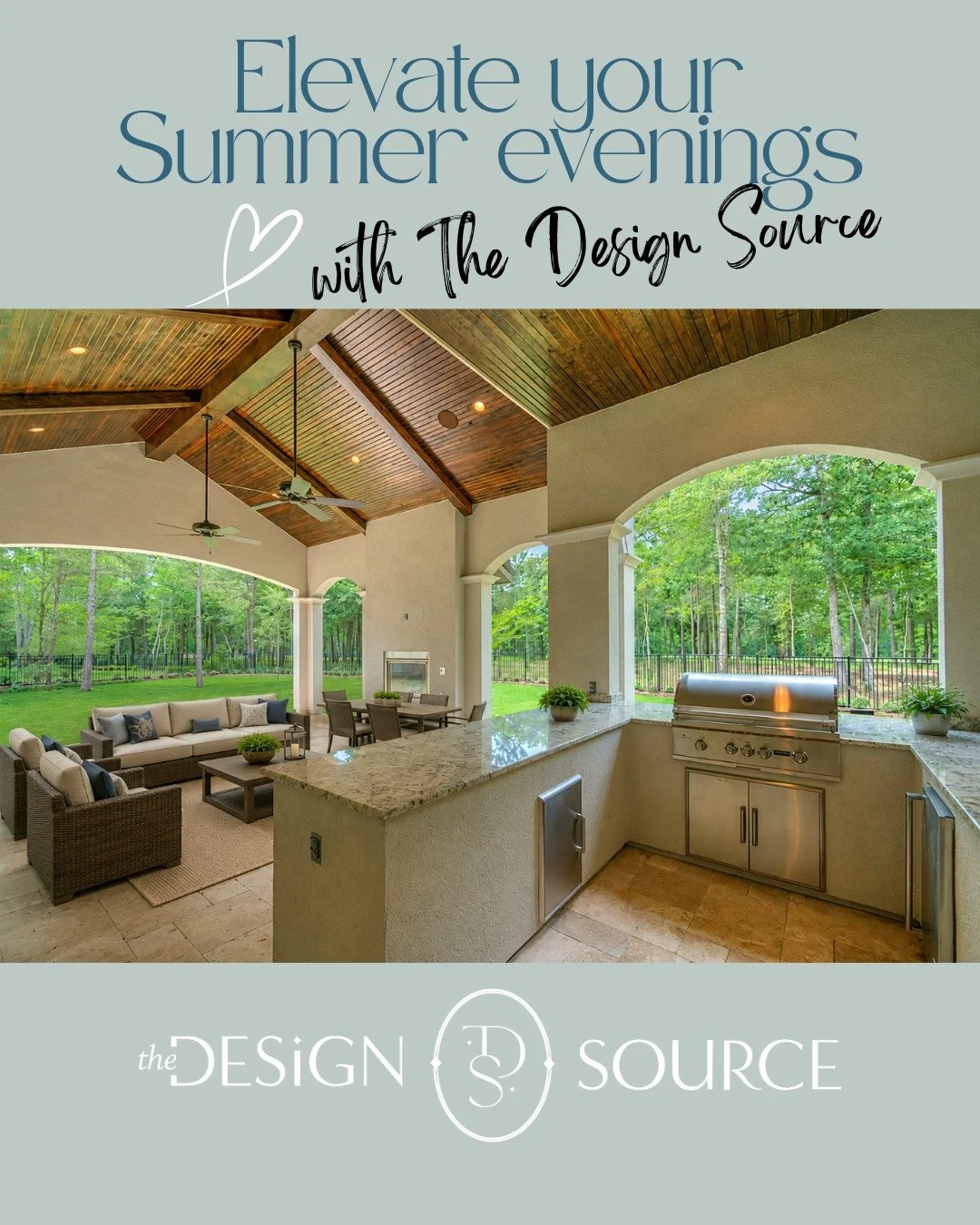 Elevate your Summer Evenings!🍷🌅

Our talented Interior Designers can help you at The Design Source 
www.dessource.com

#WelcomeHome #elevateyoureveryday #luxurydesign #thedesignsourcesl #InteriorDesignTrends #sugarlandtx .