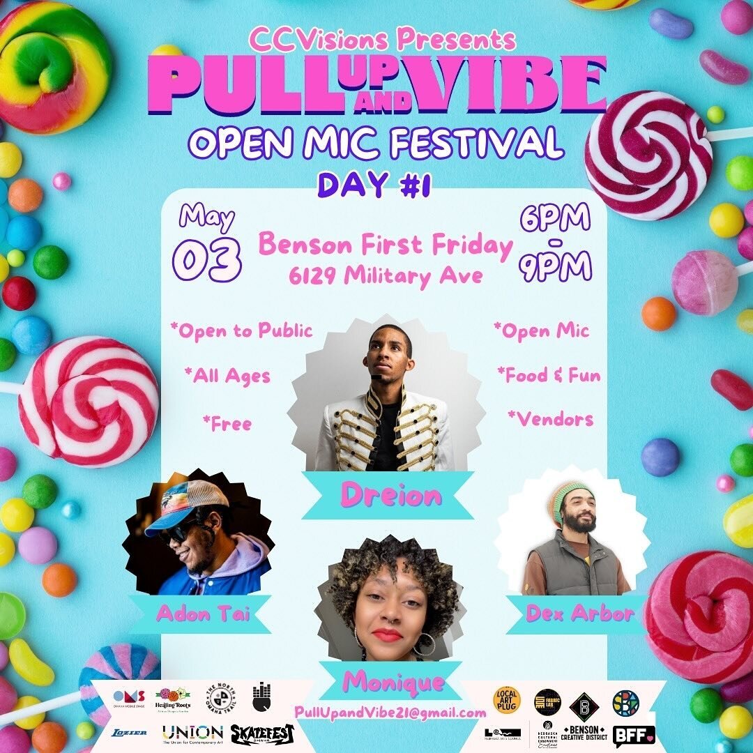 The festival of the summer! 🩵
Mark your calendars for May 3 and 4 as the Pull Up and Vibe Open Mic Music Festival returns!

Presented by @ccvisions19 this dynamic open mic festival is an ode to the diverse tapestry of talents thriving within our com