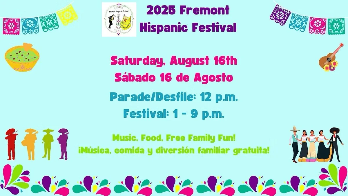 Join us on Saturday in Fremont at the 2025 Fremont Hispanic Festival! 🎉

The Fremont Hispanic Festival is a celebration of the culture and heritage of peoples native to Spanish-speaking countries. During this festival, we are honoring and celebratin