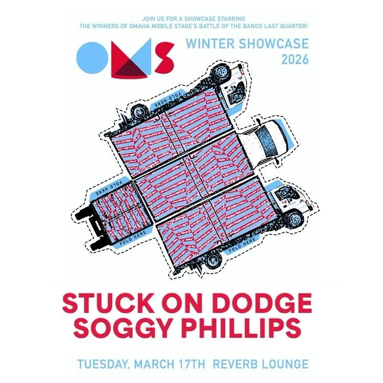 Come and see the amazing winners of Omaha Mobile Stage&rsquo;s Battle of the Bands from last quarter! We&rsquo;re excited to bring you the OMS Winter Showcase on March 17th at Reverb, featuring Stuck on Dodge @stuckondodge and Soggy Phillips @soggyph