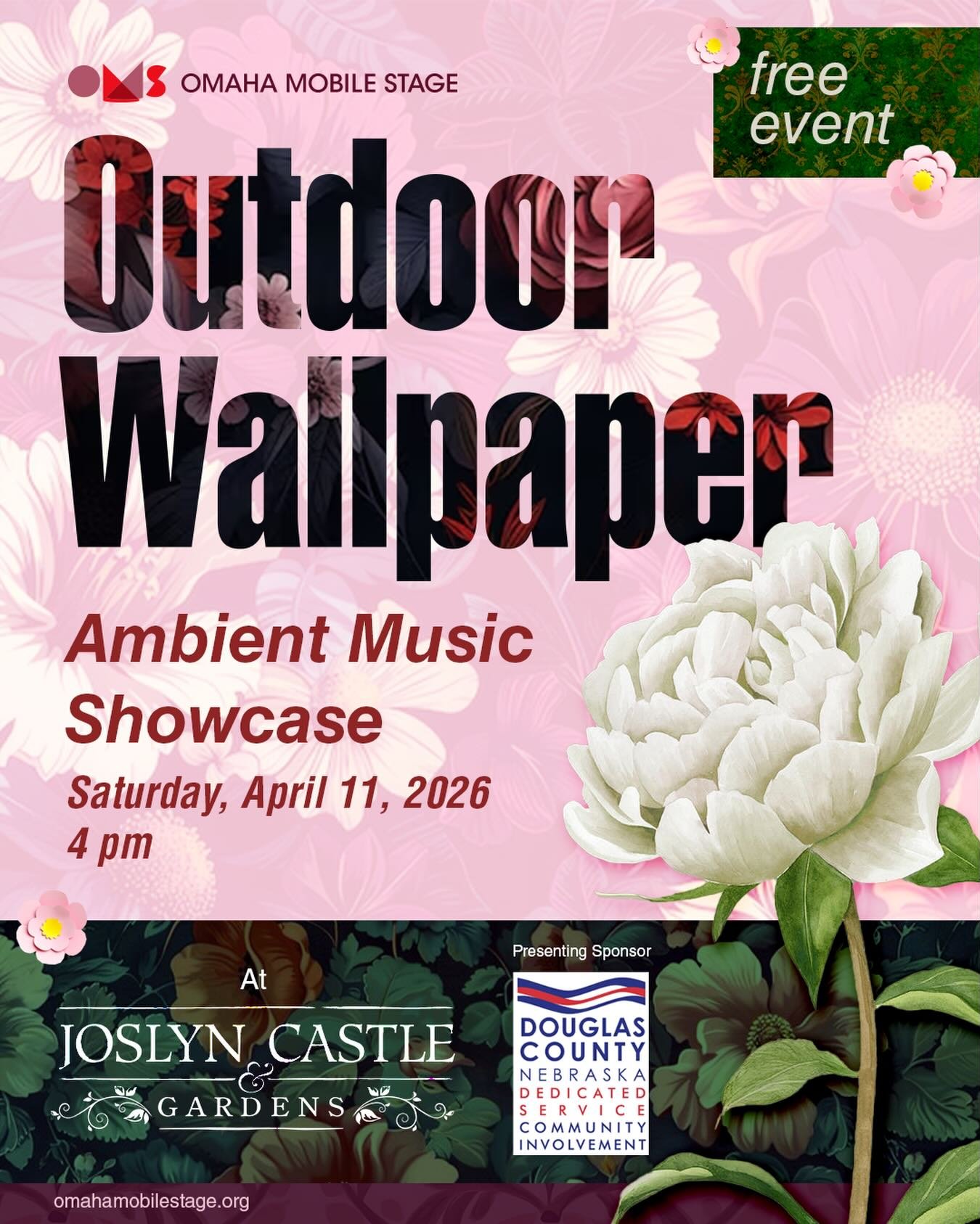 Outdoor Wallpaper Ambient Music Showcase at the Joslyn Castle Gardens
*Experience eternity for once in your life*

The Castle gardens become the backdrop for a free ambient music showcase!

When: Saturday, April 11th from 4:00 to 8:00
Where: Joslyn C