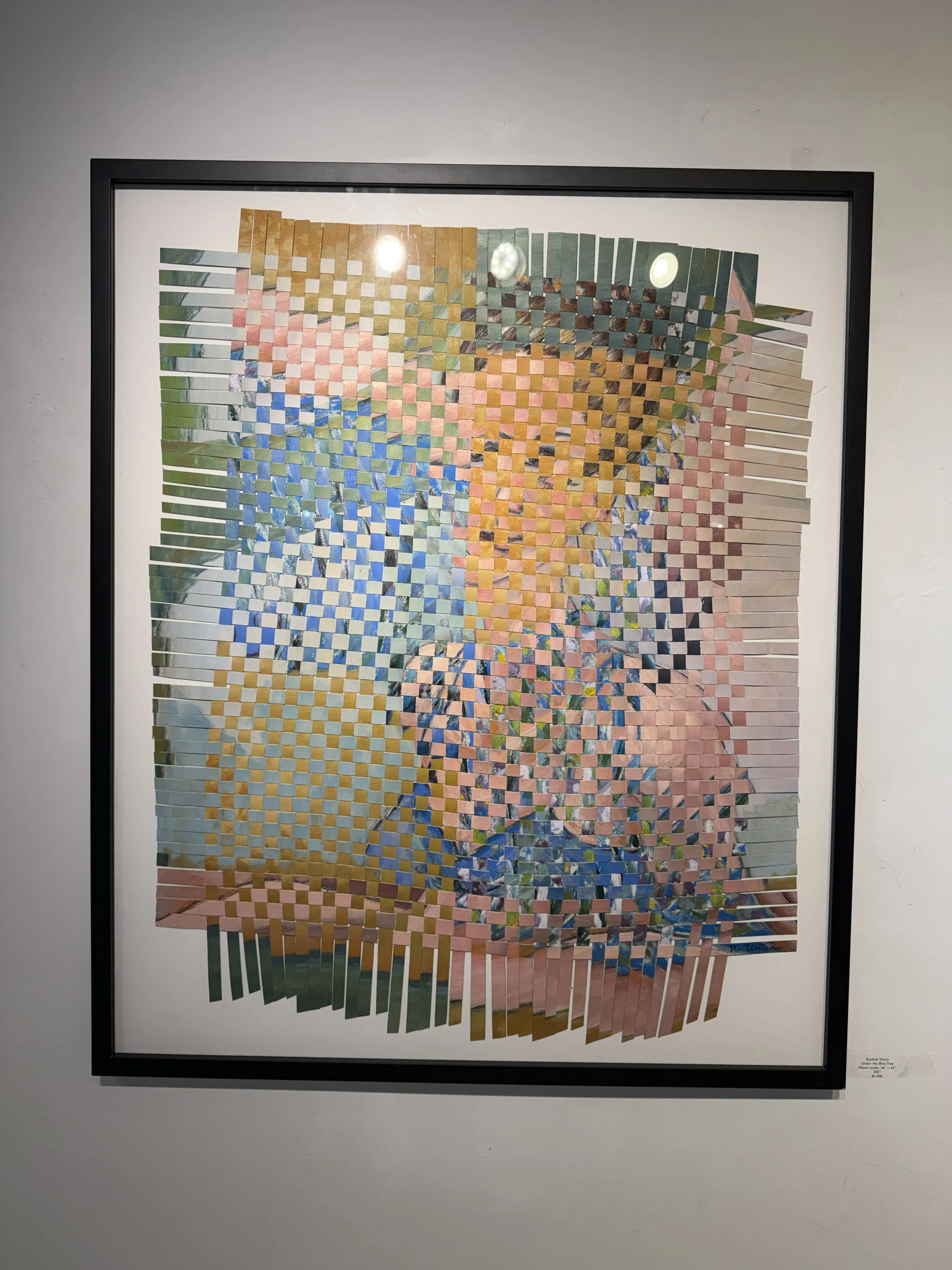 Rachele Unter - "Under the Blue Tree" (2021), Mixed Media, 36 x 32 inches.