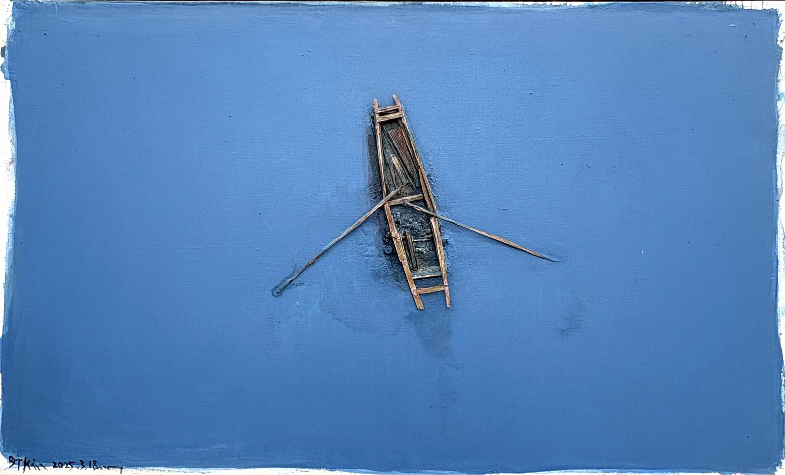 Peter's Boat 114 (34 x 57) Mixed Media on Canvas year 2025