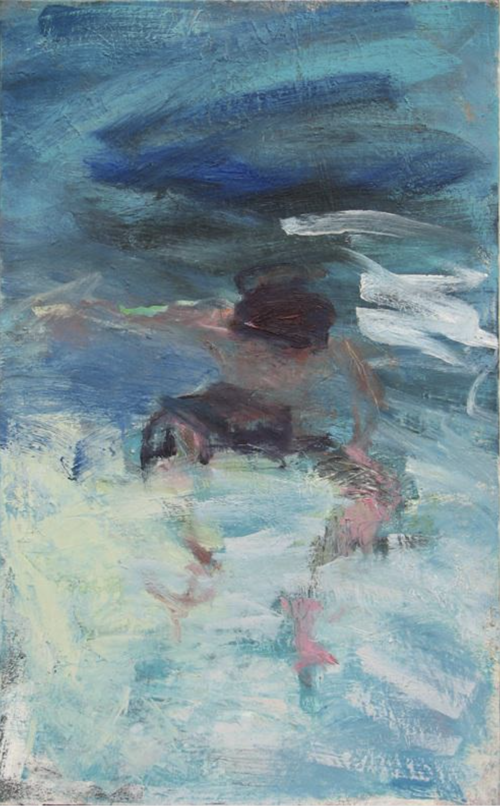 Andrea Geller - SUBMERGED (2007), oil on canvas, 20 x 32 inches