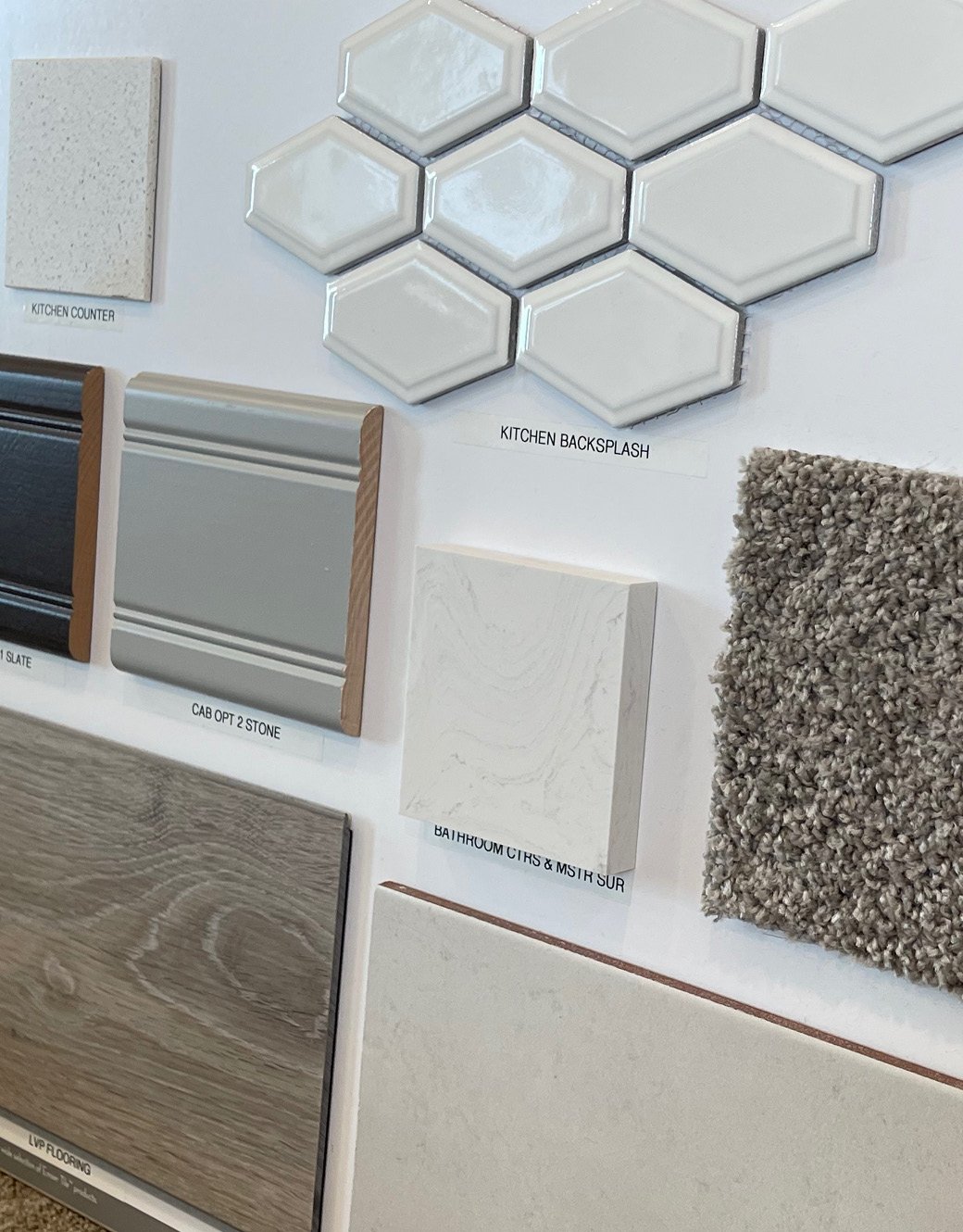 Various backsplashes, cap stone, tiles and flooring to personalize your new Bright home