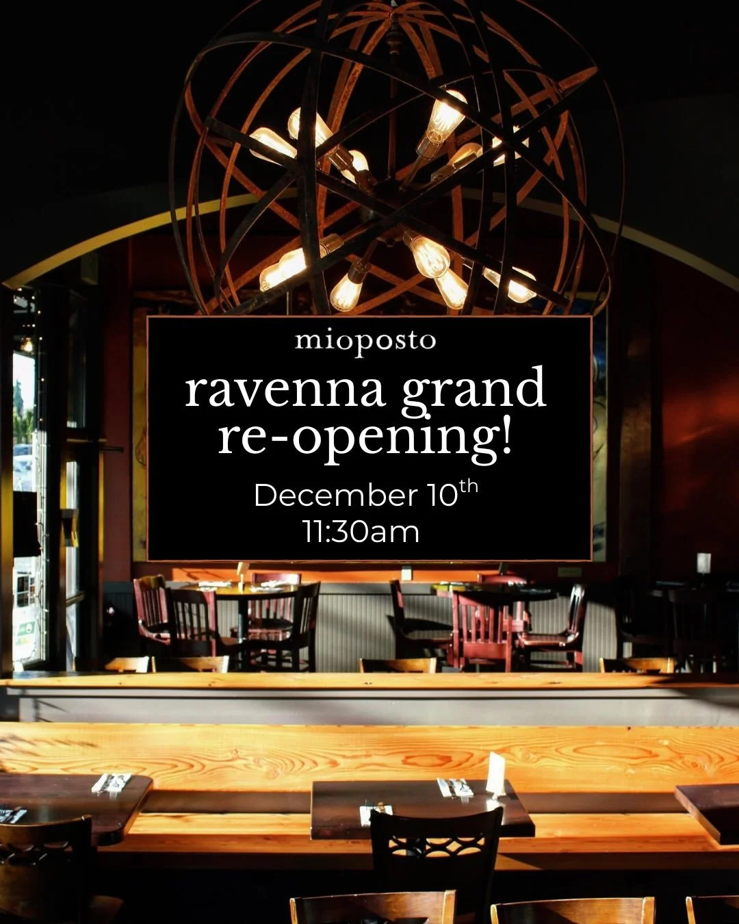 🚨 RAVENNA GRAND RE-OPENING 🎉 DECEMBER 10th &bull; 11:30AM

It&rsquo;s been 5 months and 6 days since an SUV crashed through our front, and now we&rsquo;re finally ready to open our doors again! After months of repairs, regrouping, and steady work t