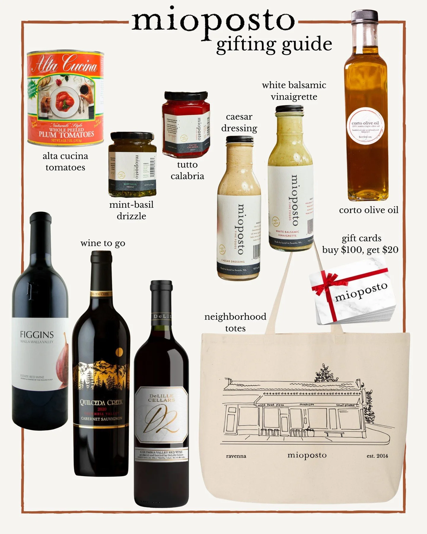 If you&rsquo;re stumped on what to pick up for a loved one, need an expertly selected bottle of wine on your way to a holiday party, or just want to add a little of that special Mio flavor to your kitchen, we&rsquo;ve got you covered this season. We 