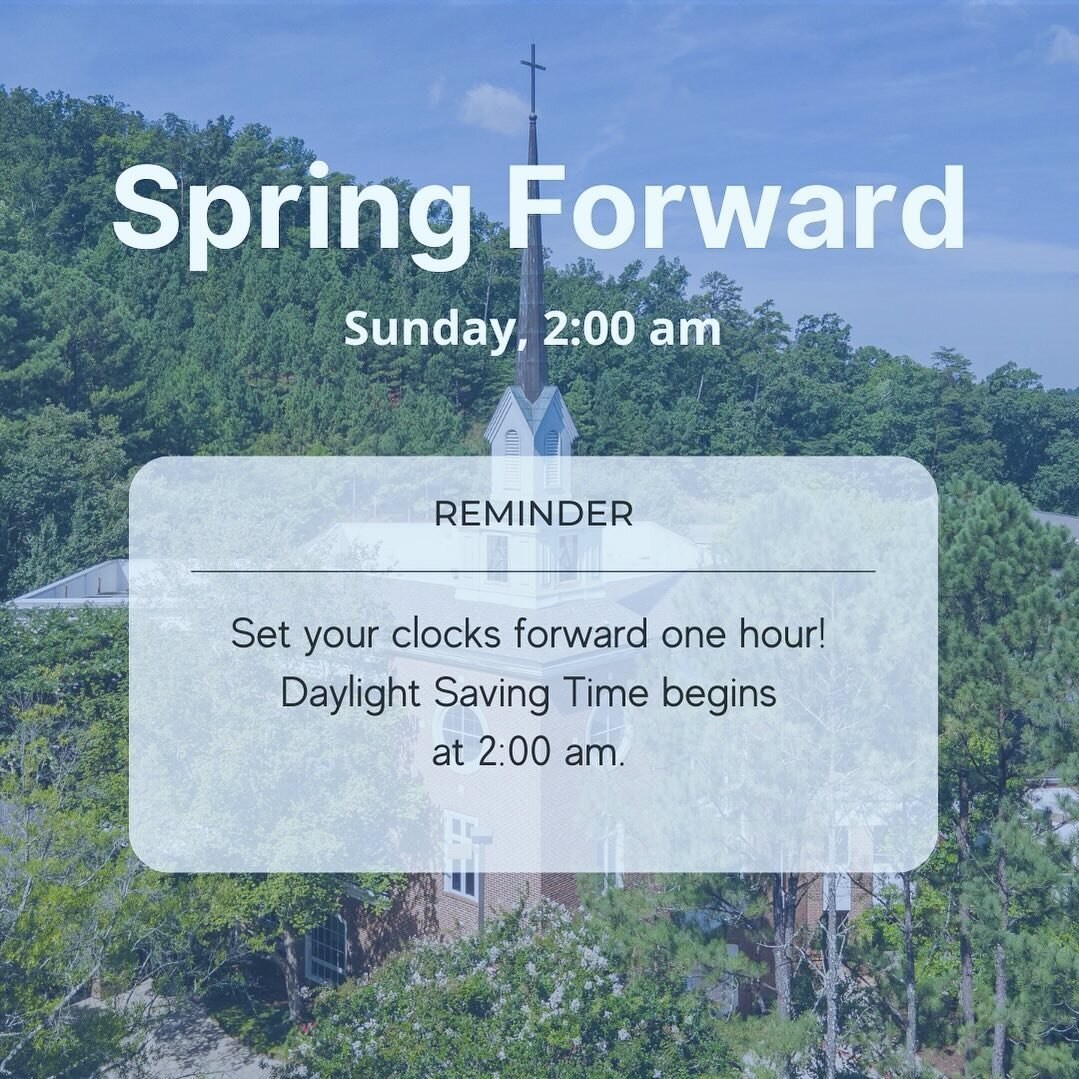 Set your clocks ahead one hour tonight!