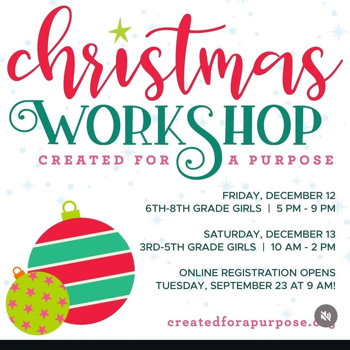 Registration for Covenant members opens tomorrow, September 22, at 9:00 am at createdforapurpose.org!