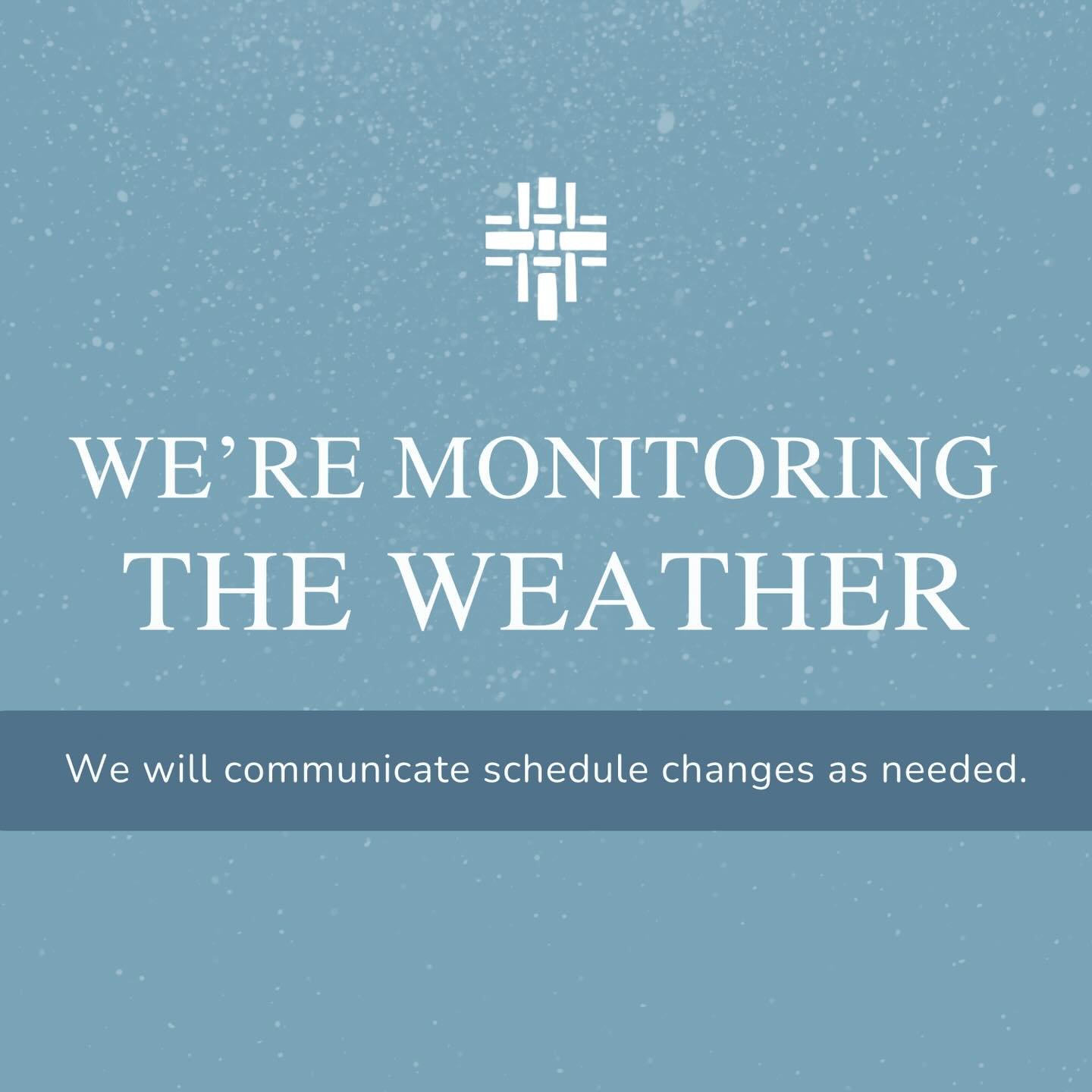 Although it appears that Birmingham will miss the worst of the winter storm, we are monitoring the weather and will communicate any schedule changes as needed.