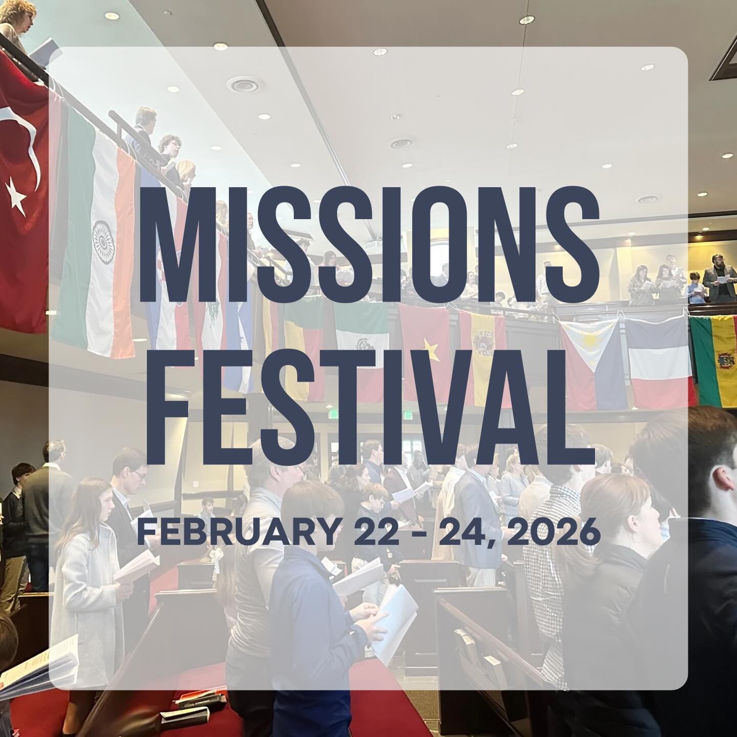 Our annual Missions Festival is February 22-24! Plan to join us Sunday morning, Sunday evening, and Monday evening as we hear from Richie Sessions on how Jesus makes a missionary. Click the link in bio for the full schedule, a list of our missionary 