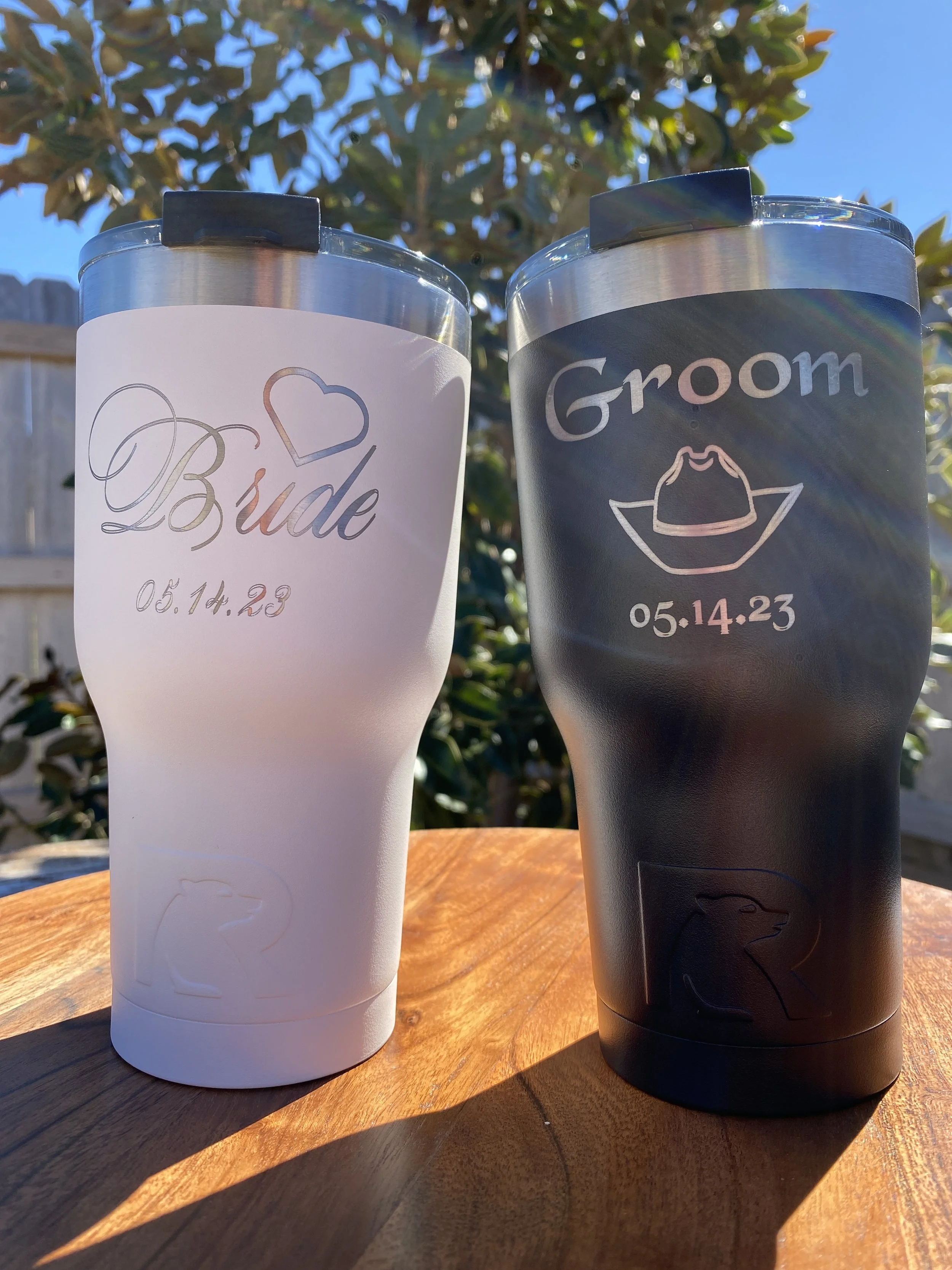 Bride and Groom Tumblers!