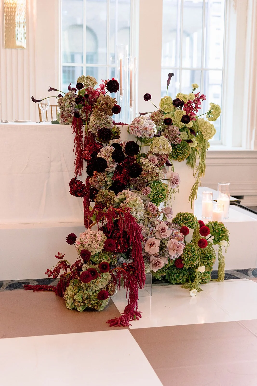 Mulberry Romance in a Crystal Ballroom