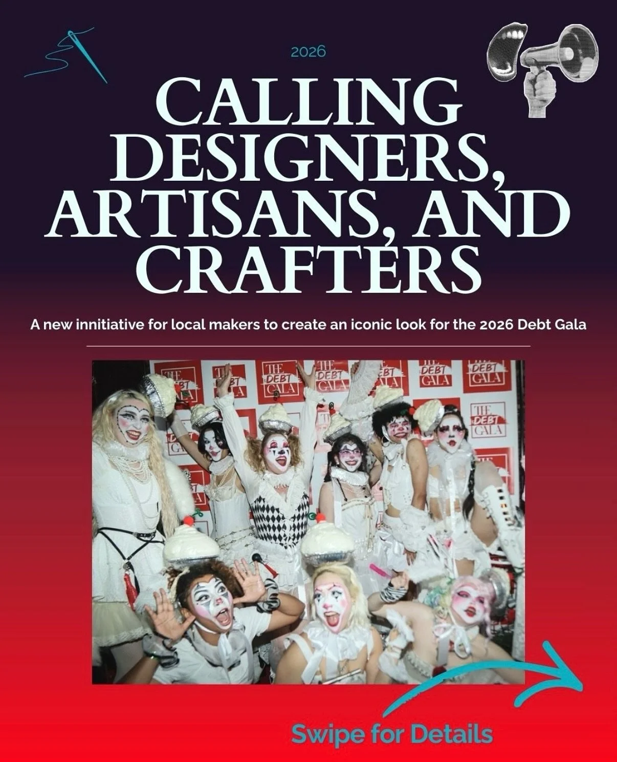 ‼️calling all fashion creatives ‼️ 

we are so excited to announce that applications to become a Design Partner (paid) for The Debt Gala are now open. link in the bio for more info xx 

#design #opportunity #work #fashion #nyc #slay #yassify #thedebt