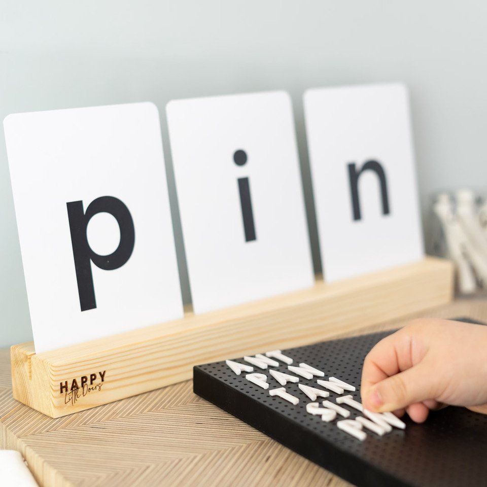 Large Wooden Flashcard Holder