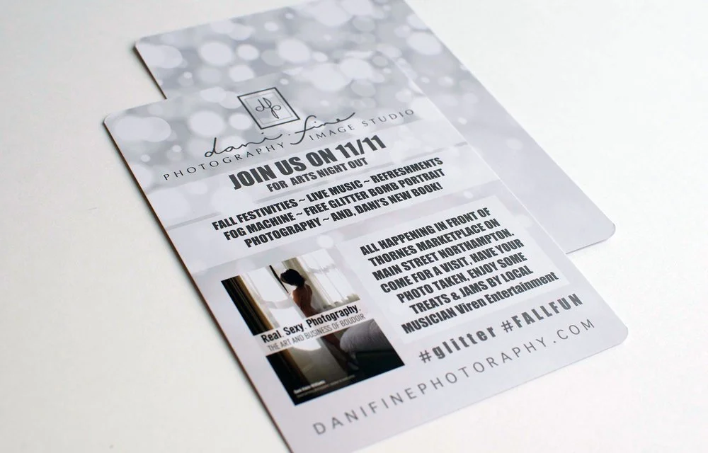 postcard design for an event - graphic design project