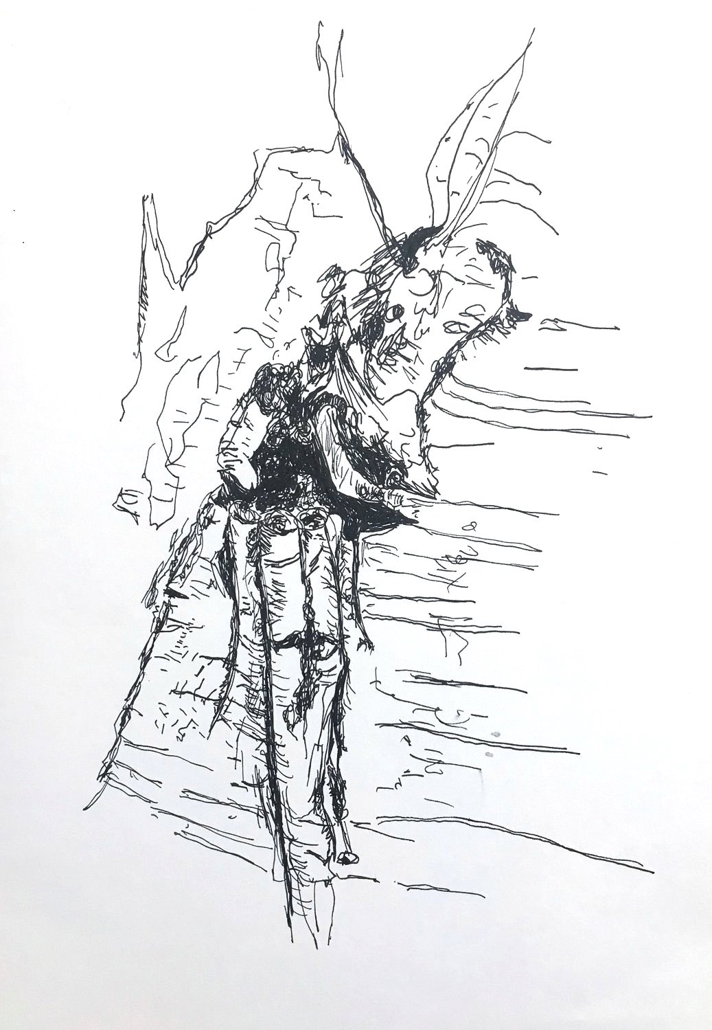 Mouth, 2022, pen on paper, 210x297mm