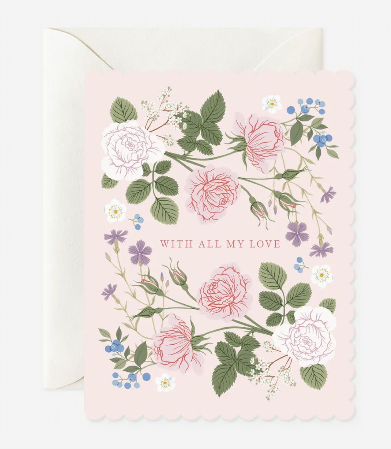 With All My Love Greeting Card