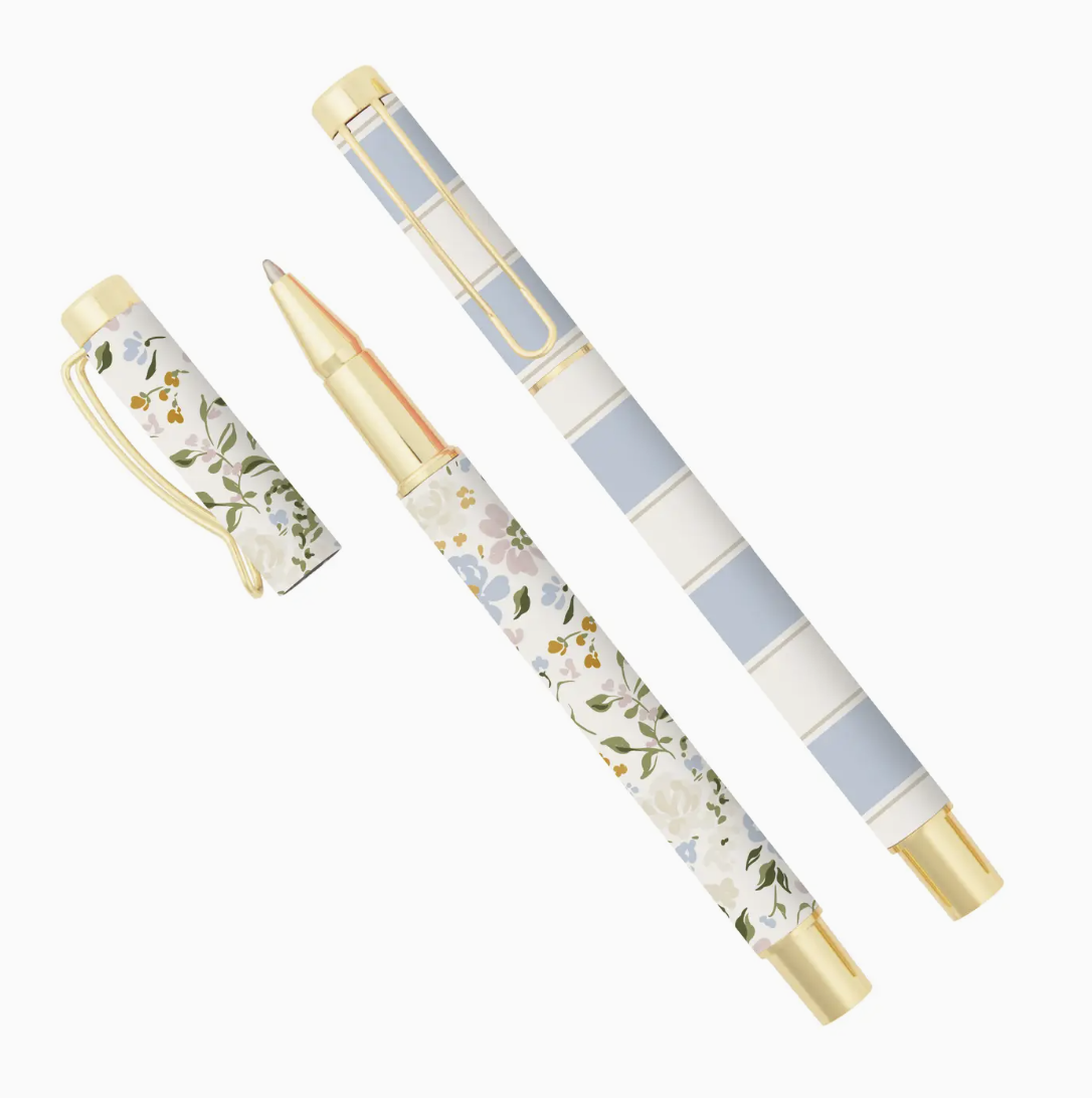 Floral Metal Pen Set