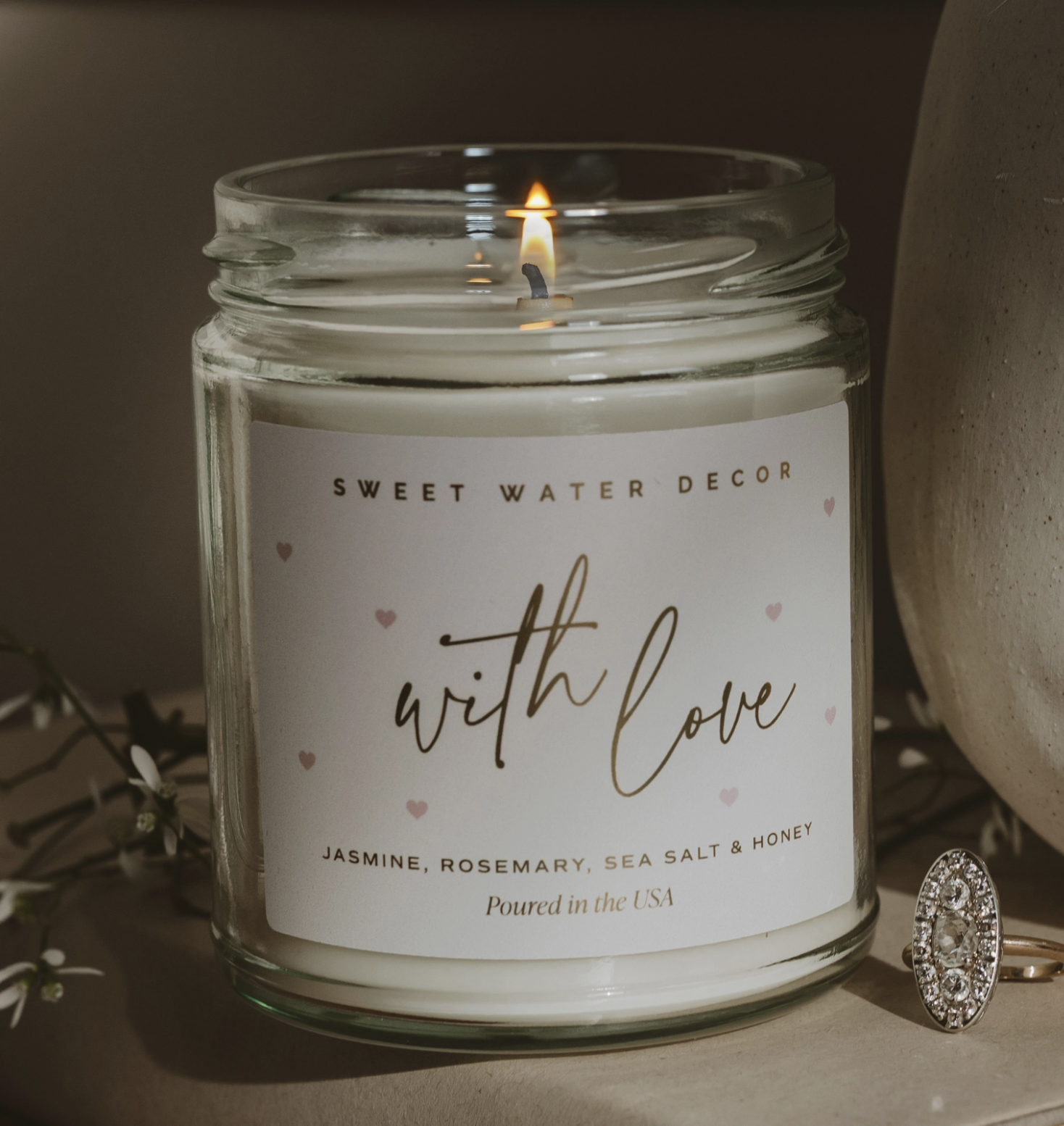 With Love soy candle