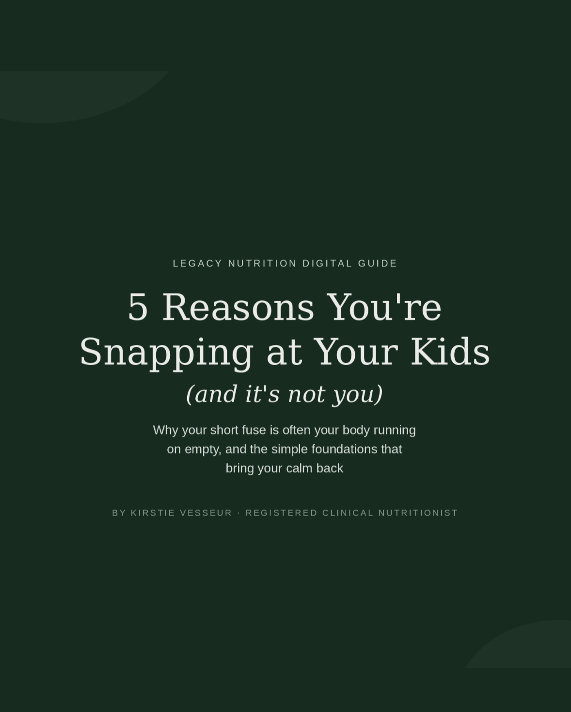 5 Reasons You're Snapping at Your Kids (and It's Not You)