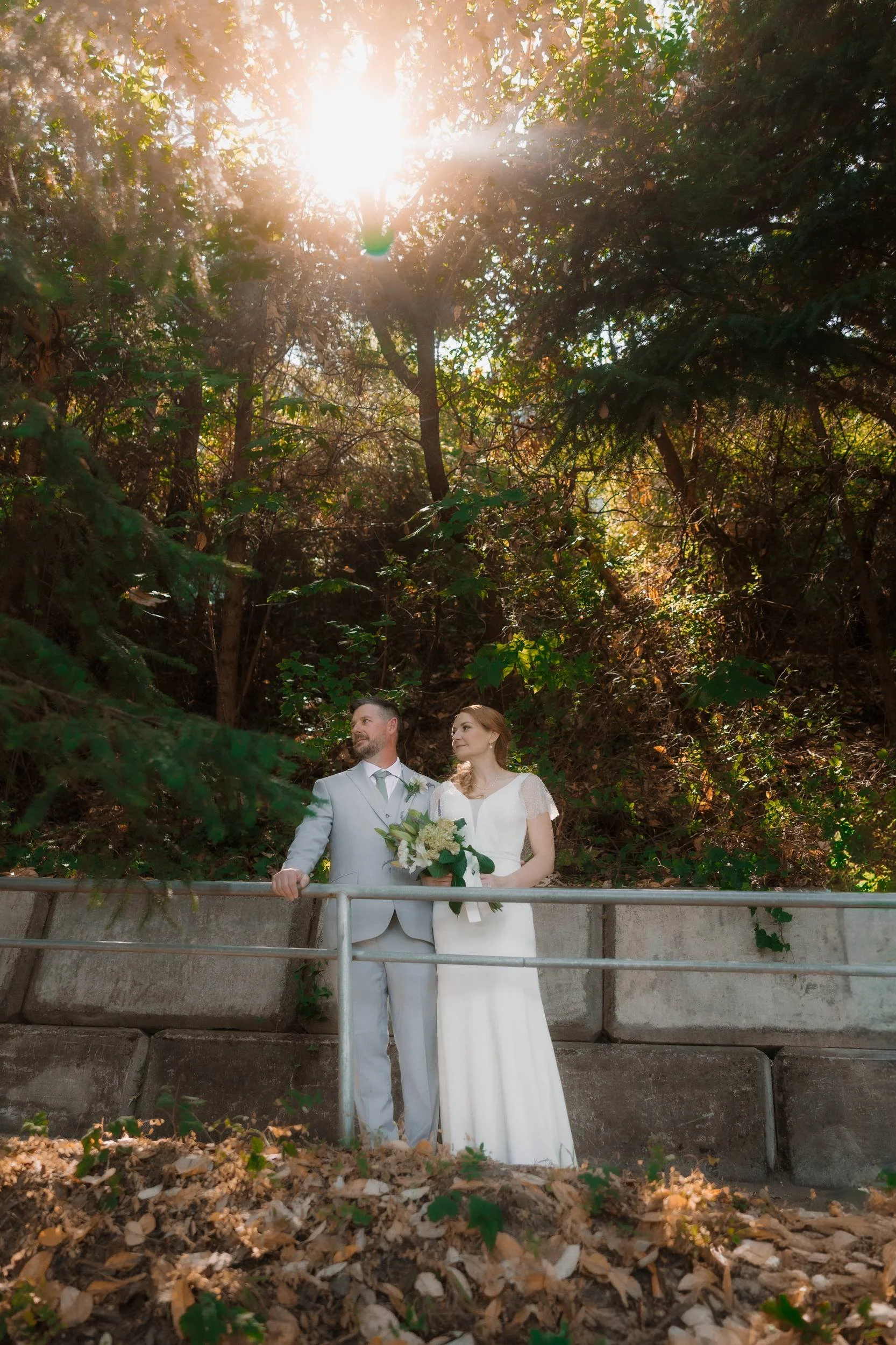 Tigh-Na-Mara wedding portrait in the forest on Vancouver Island