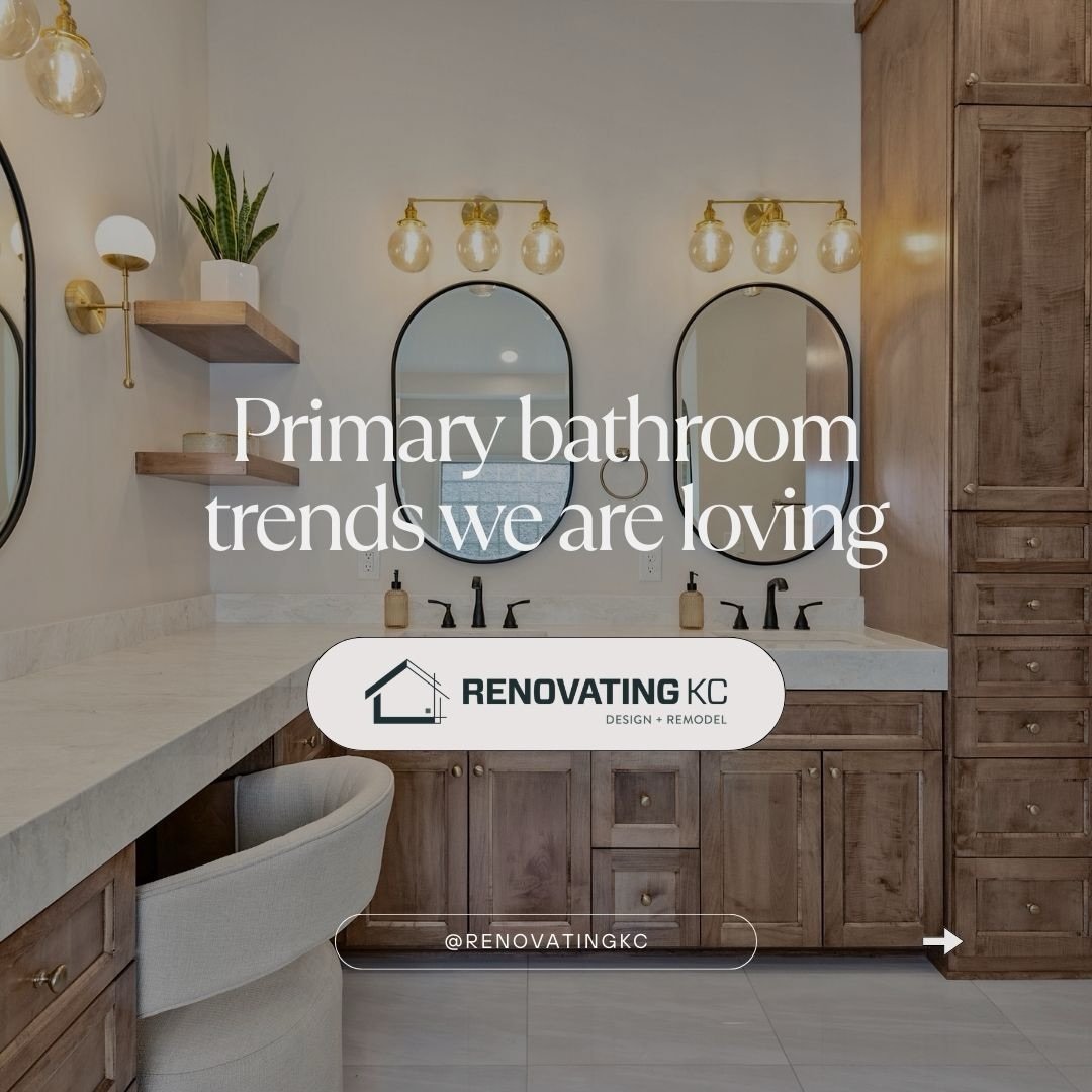 From timeless architectural details to everyday luxury upgrades, these are the features we&rsquo;re seeing homeowners choose during their primary bahtroom renovations. #Renovatingkc #bathroomremodel #kansascityremodel