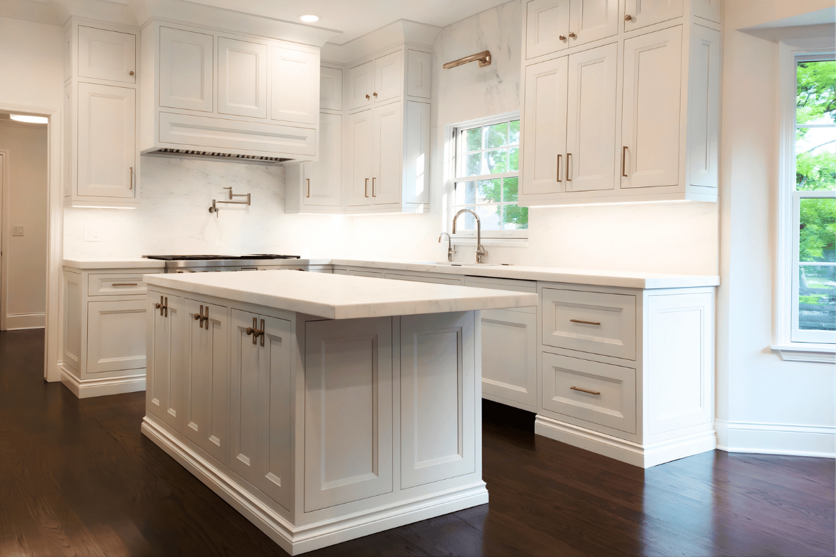 Kitchen Island Remodel White Cabinetry Platinum Touch Industries
