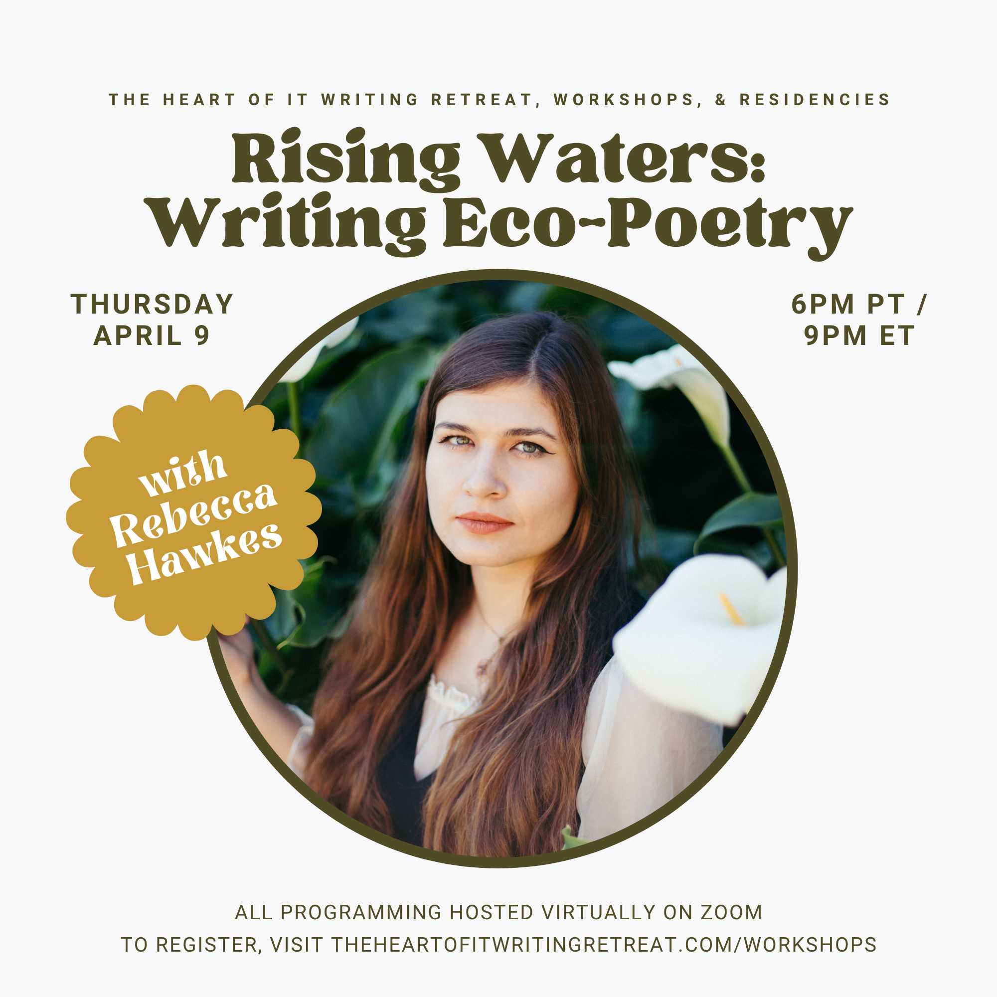 4/9/26: Rising Waters: Writing Eco-Poetry with Rebecca Hawkes