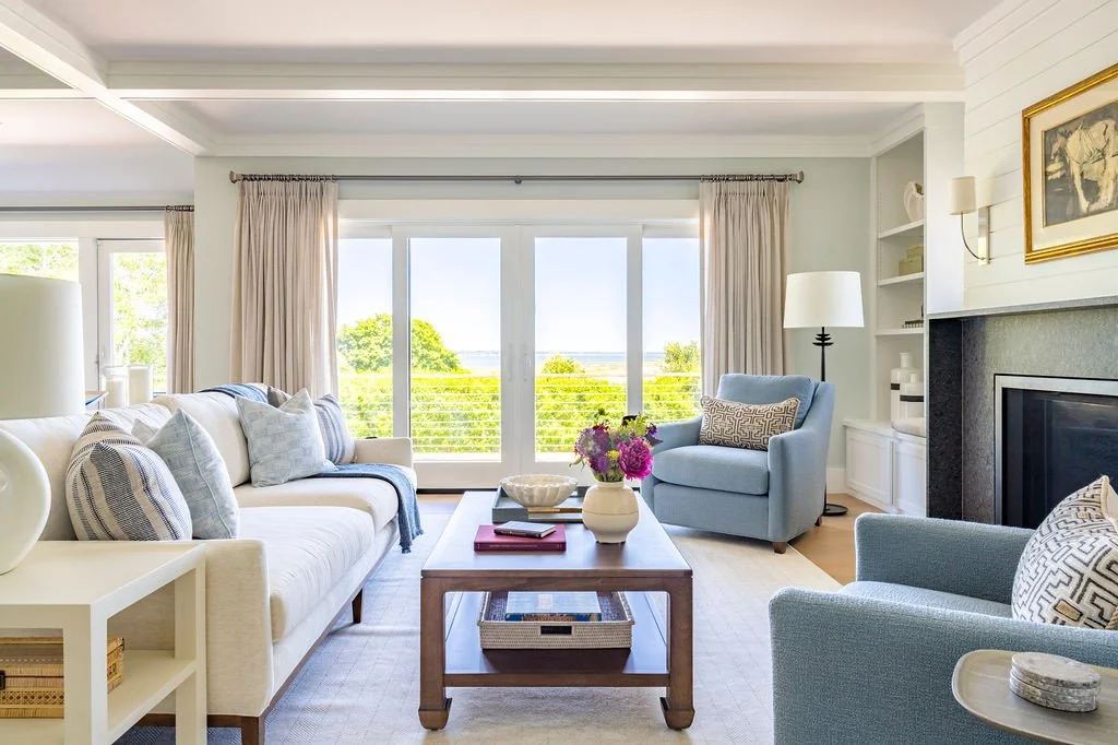 When the water is just outside the window, you don&rsquo;t need to work too hard to make a home feel coastal. At Seaview, soft blues, warm whites, pale woods, and natural textures let the setting do what it does best.⁠
⁠
See the full Seaview Project 