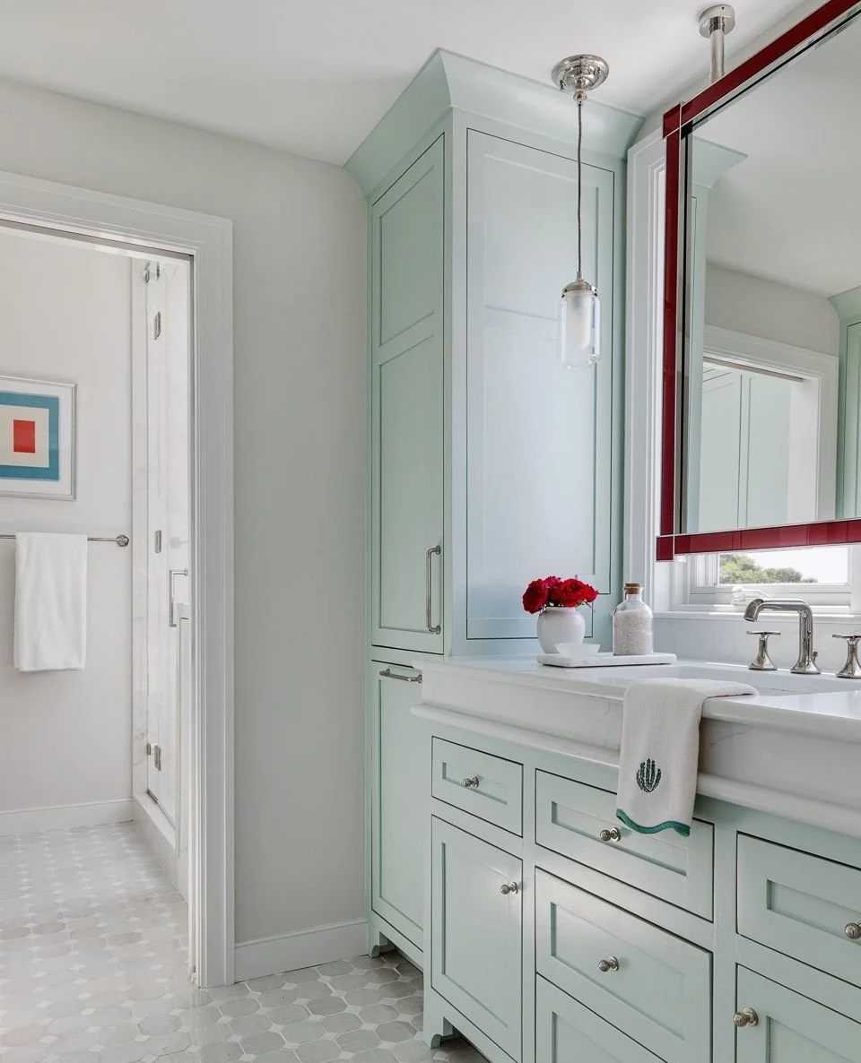 There&rsquo;s still plenty more to share from our Block Island Project &mdash; and today we&rsquo;re stepping into the primary bath.⁠
⁠
We completely reconfigured the space around one idea: make the water view part of the experience.⁠
⁠
We flipped th
