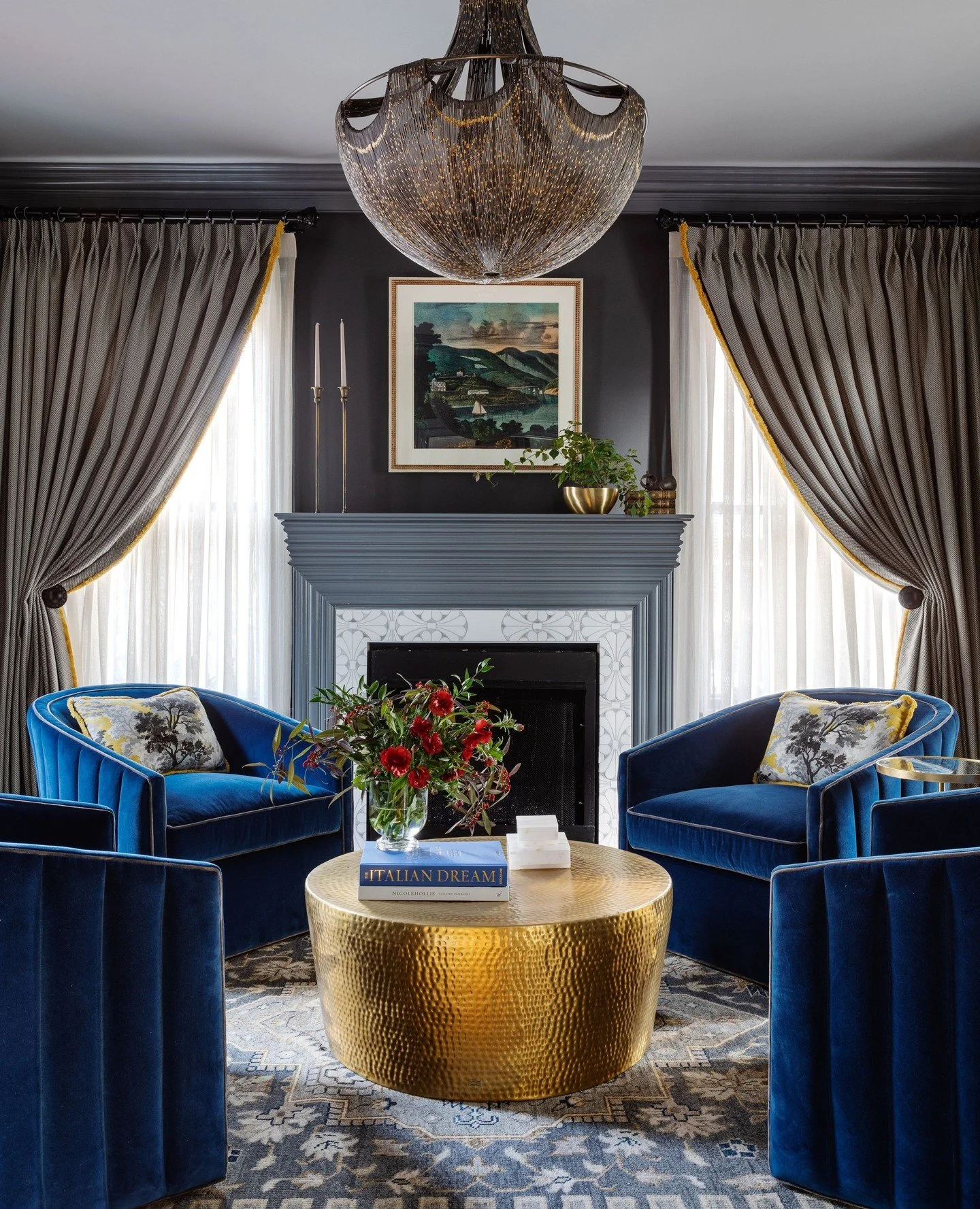 A little drama feels right at home in this historic Salem residence.⁠ With its rich architectural history and unmistakable Victorian character, this 1871 French Mansard home gave us plenty of inspiration to work with. We leaned into the more dramatic