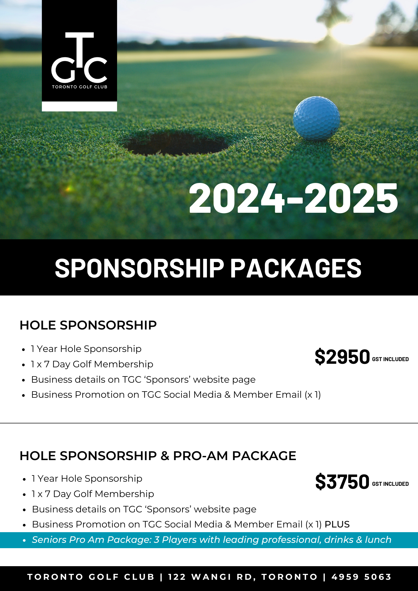Hole Sponsorship — Toronto Golf Club