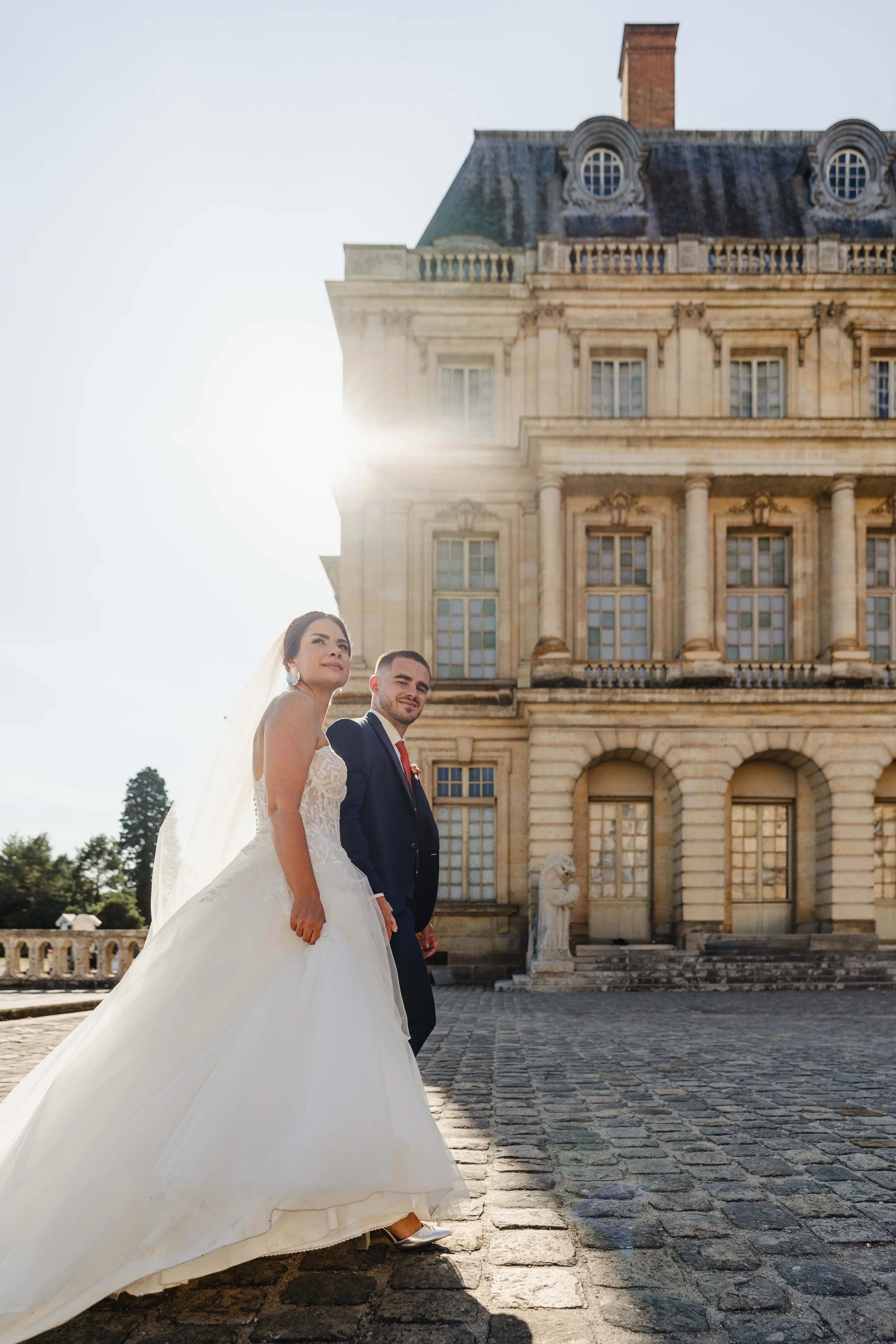Séance photo dans le jardin du chateau de Fontainebleau