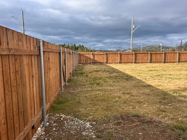 6ft high wood fence on steel posts