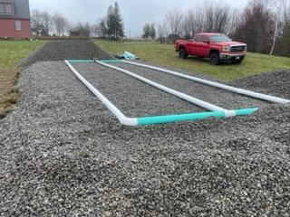 Septic System Stone Bed Disposal System