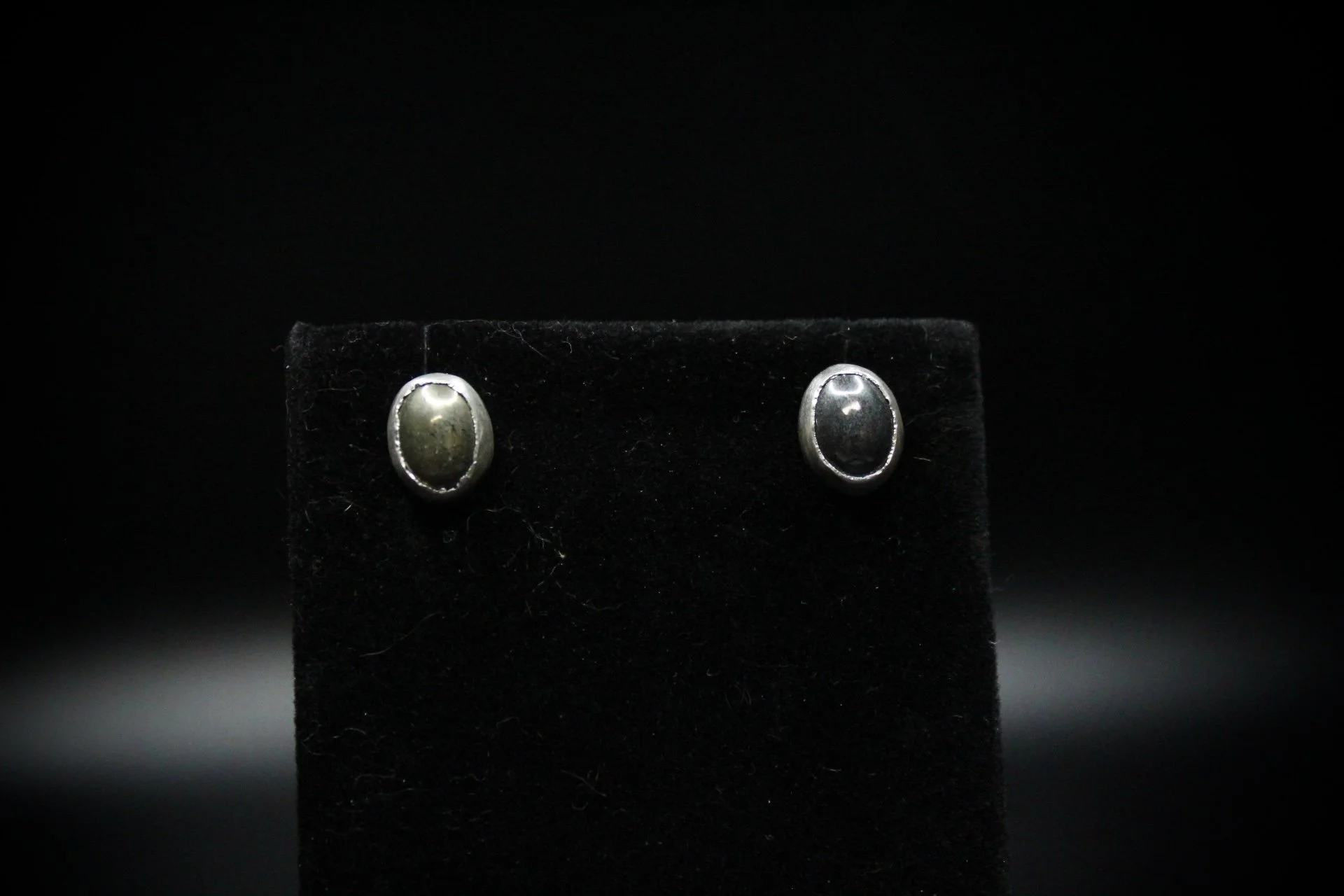 Hematite and Pyrite Studs