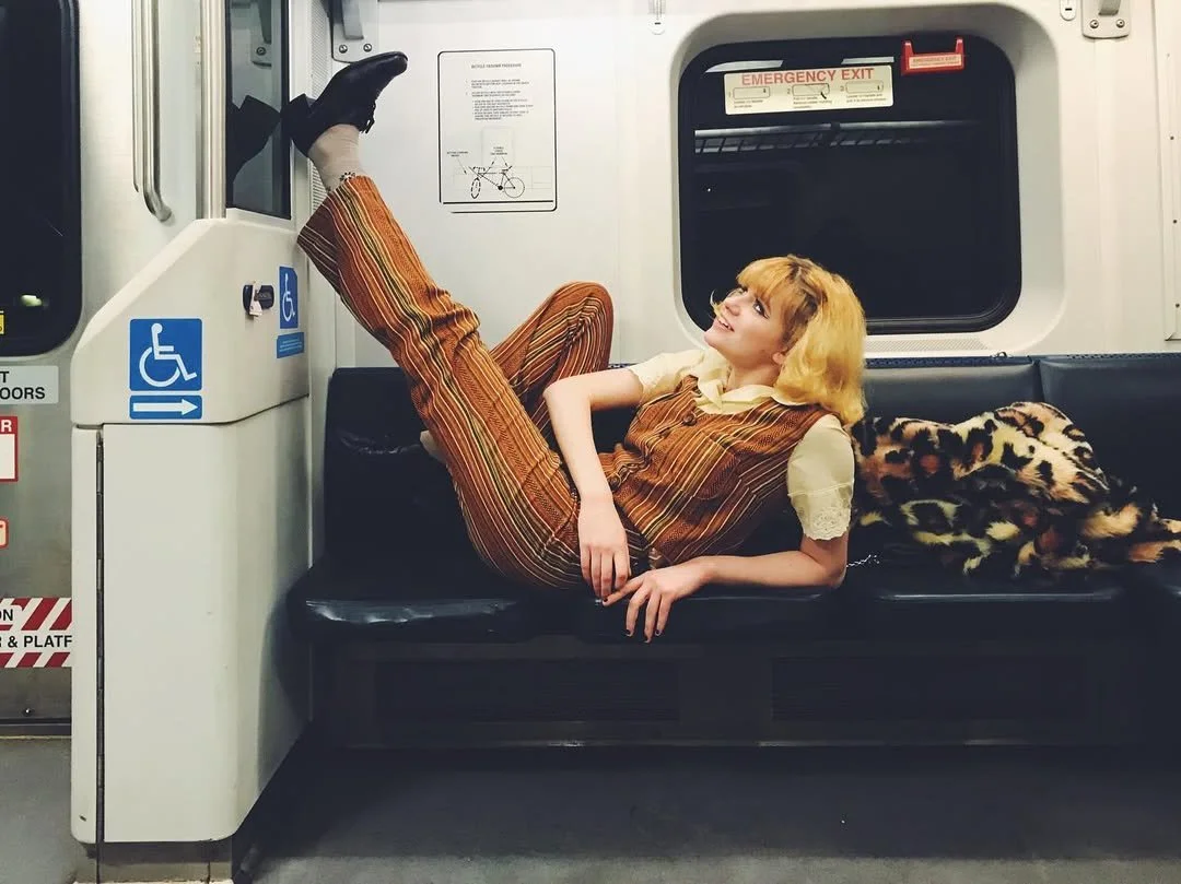 Vest, blouse, and pants sewn from vintage pattern 